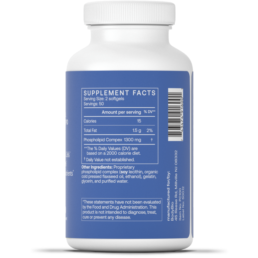 BodyBio PC® (180 Softgels) Essential Phospholipds